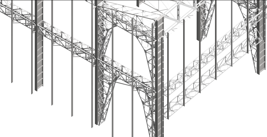Structure modélisée en BIM depuis nuage de points